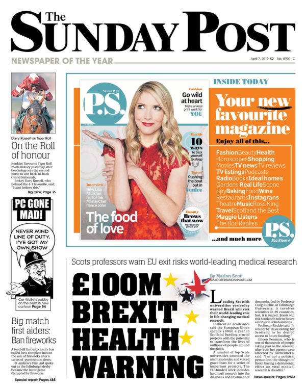 EPAD makes the front cover of the Sunday Post